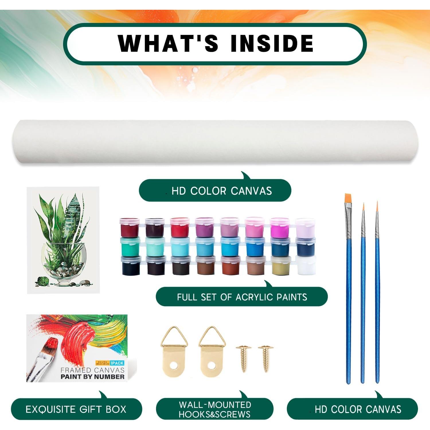 Kit de Pintura por Números Possoco 20x30 cm con Marco