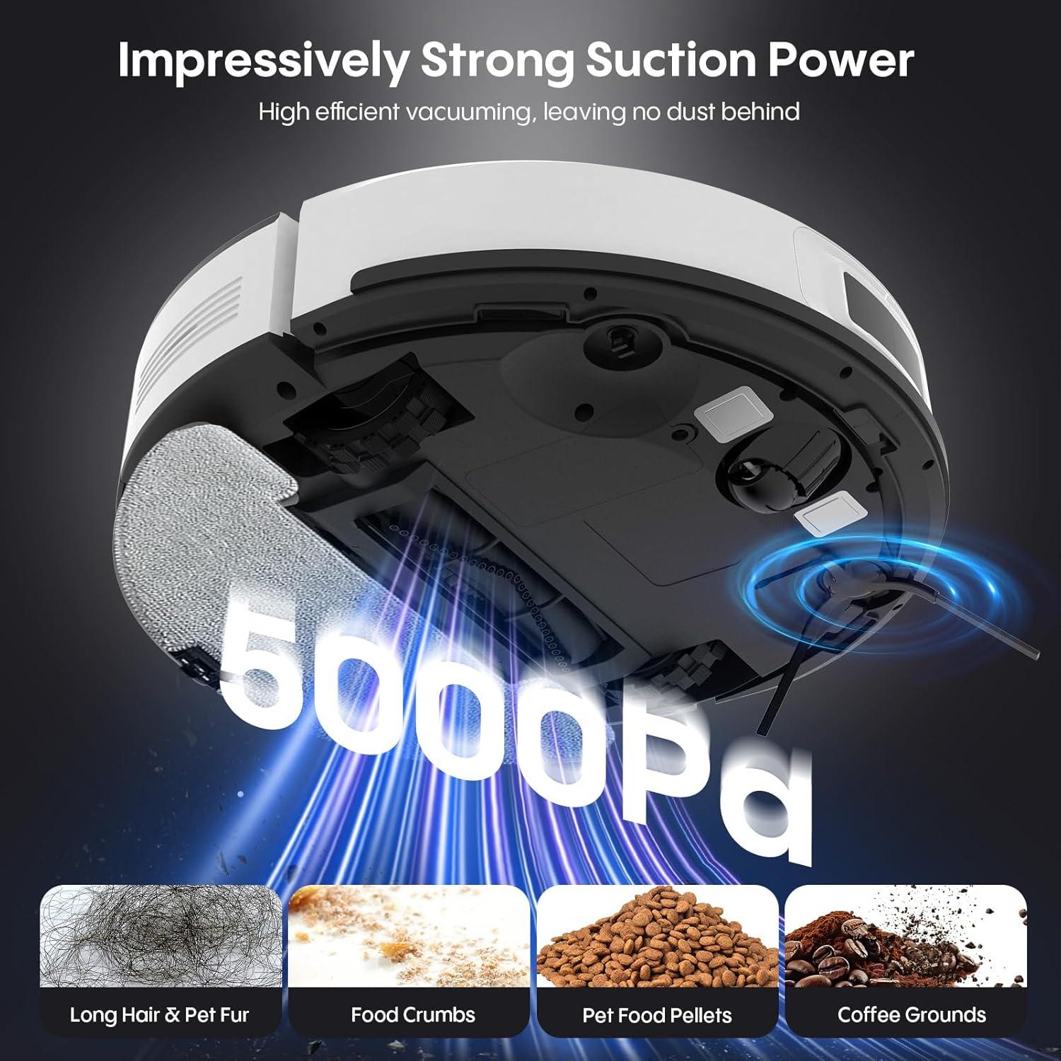 Aspiradora Robot Bagotte BL20pro 5000Pa Autovaciable Wi-Fi