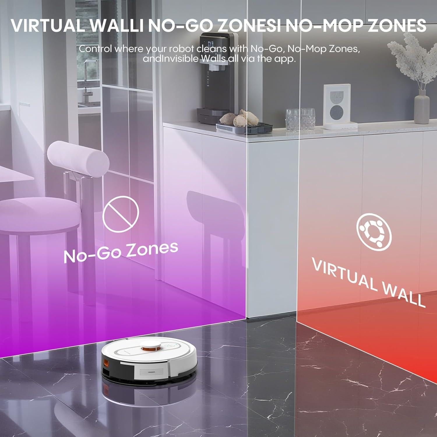 Aspiradora Robot Bagotte BL20pro 5000Pa Autovaciable Wi-Fi