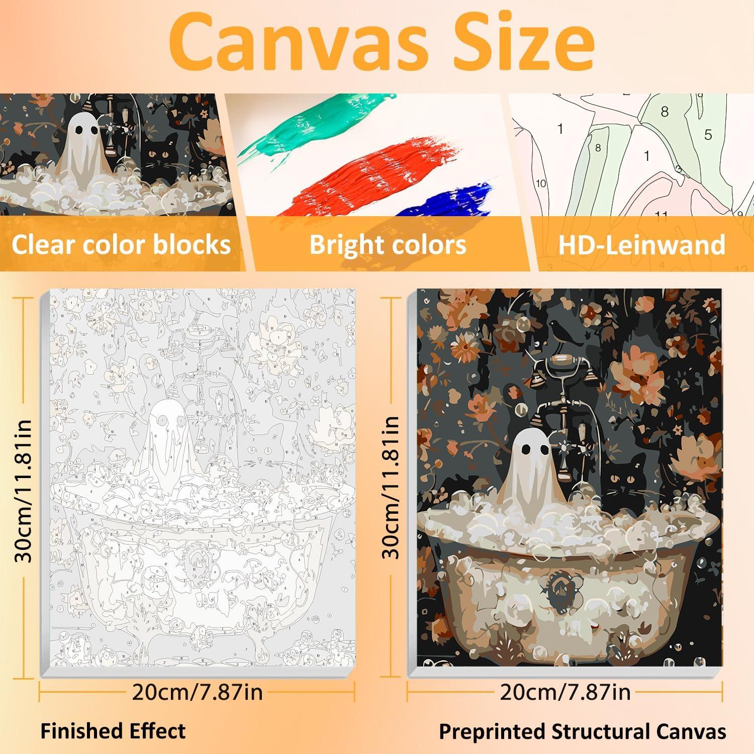 Kit de Pintura por Números Mandun Halloween 3 Pack 19.8x30 cm