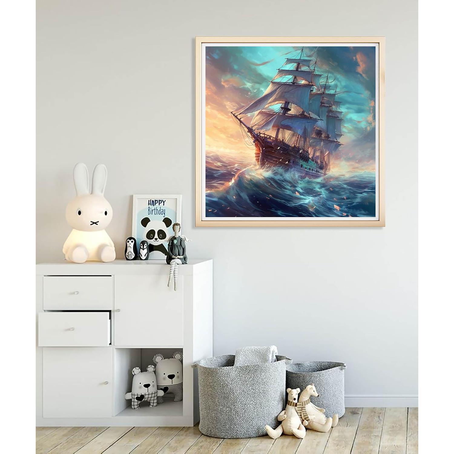 Kit de Pintura por Números Diymood 50.8x50.8 cm Barco