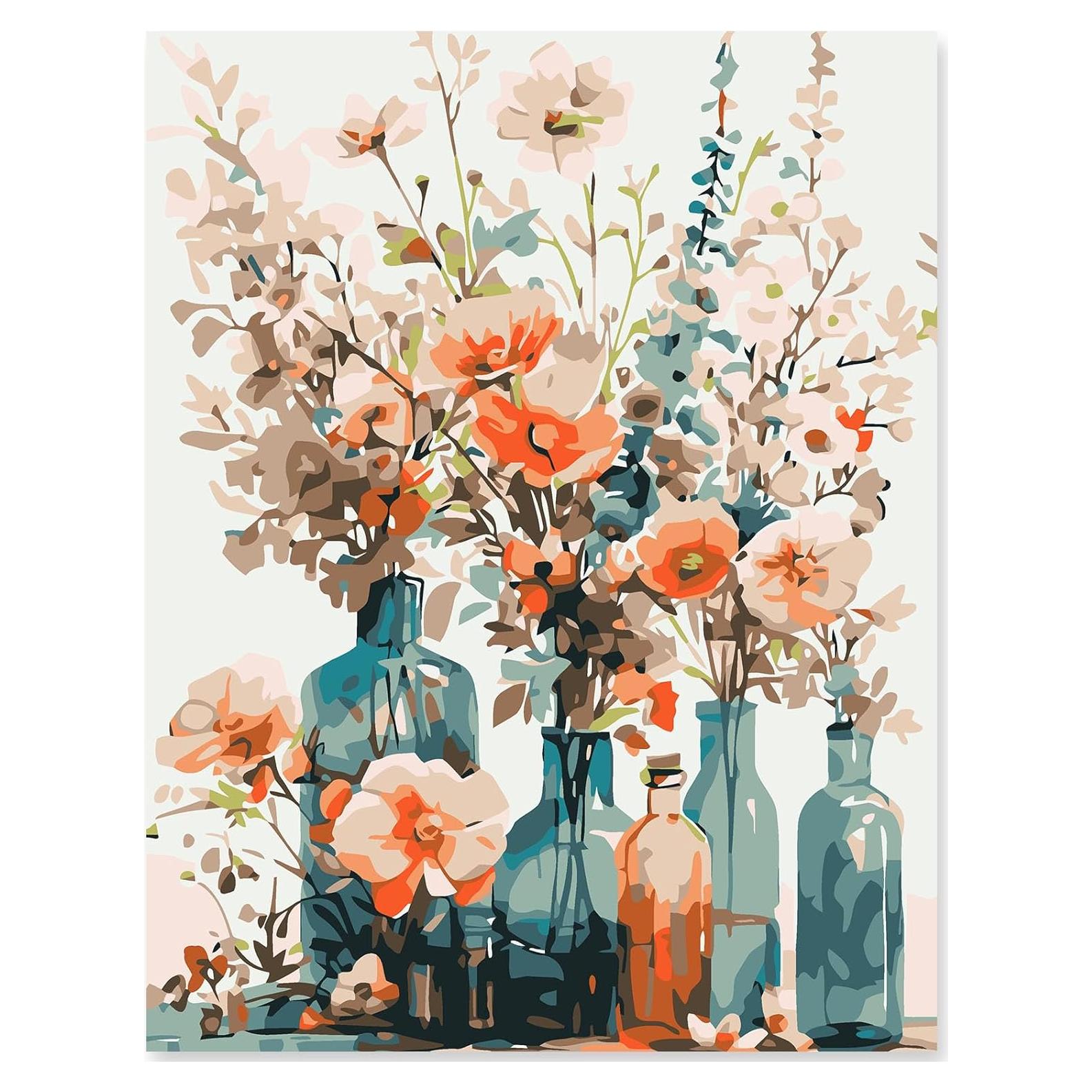 Kit de Pintura por Números EFOTIML 40.64x50.8 cm Jarrones