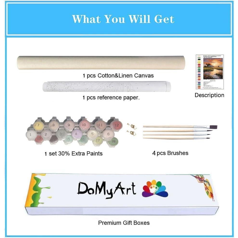 Kit de Pintura por Números DoMyArt 40.64x50.8 cm Acrílico