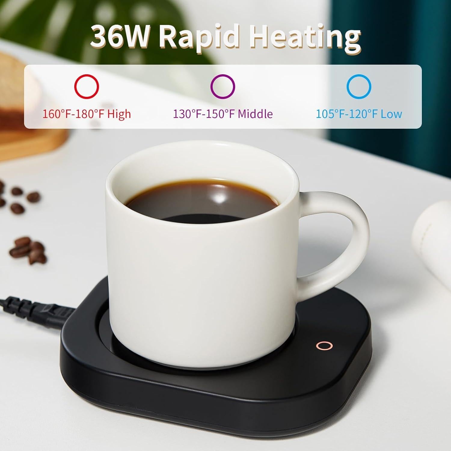 Calentador de Tazas DOPUDO Negro con Apagado Automático 4h