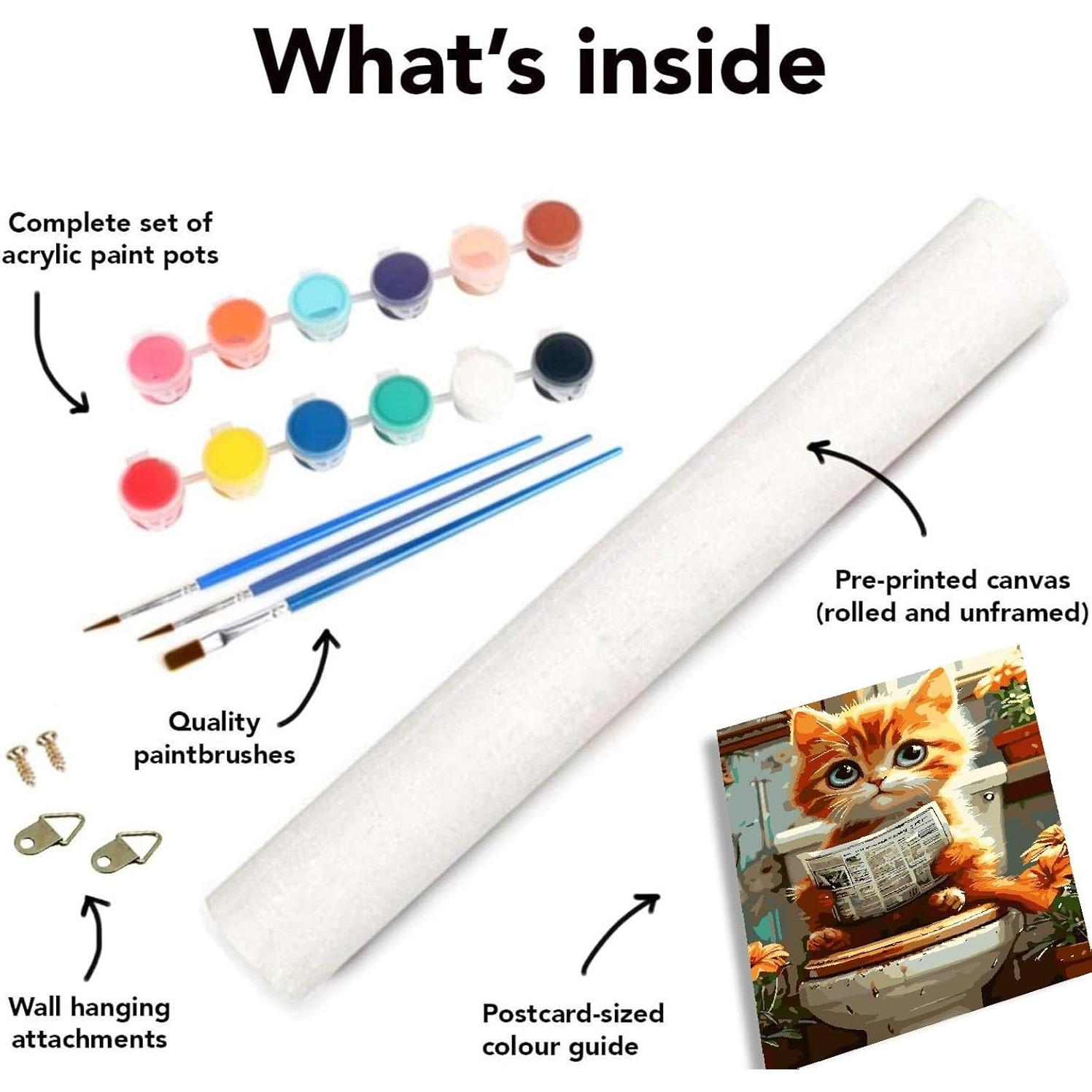 Kit de Pintura por Números uuxsretaio 40x50 cm Acrílica