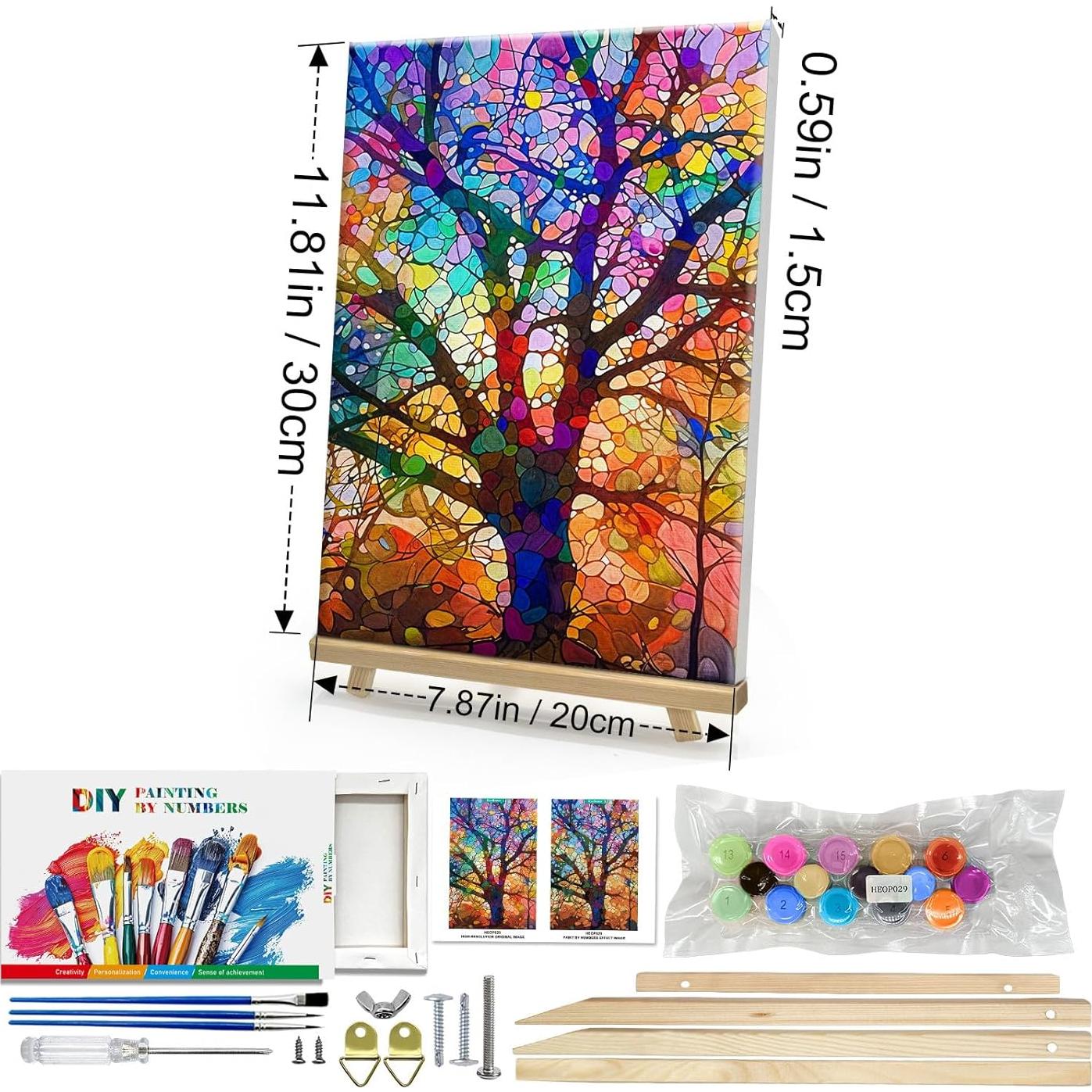 Kit de Pintura por Números HeeBenor 20x30 cm Adultos