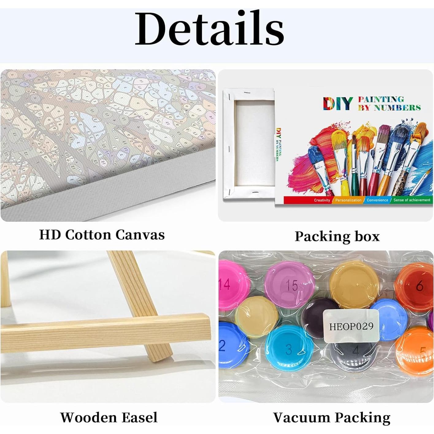 Kit de Pintura por Números HeeBenor 20x30 cm Adultos