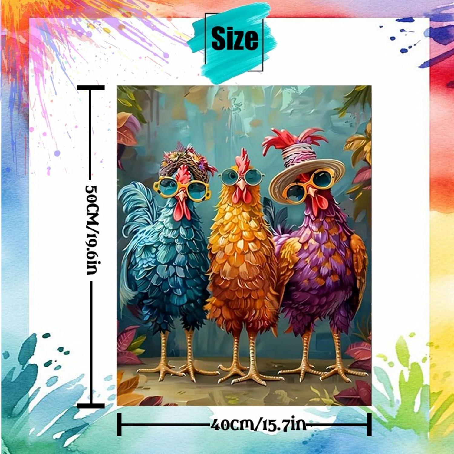 Kit de Pintura por Números Hestarcul 40x50 cm Pollo Adultos