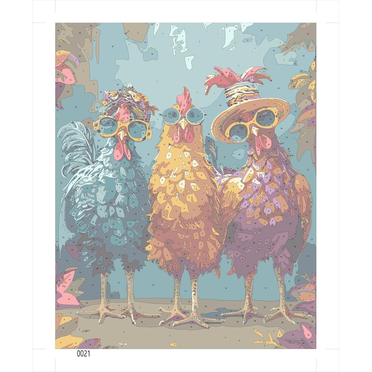 Kit de Pintura por Números Hestarcul 40x50 cm Pollo Adultos