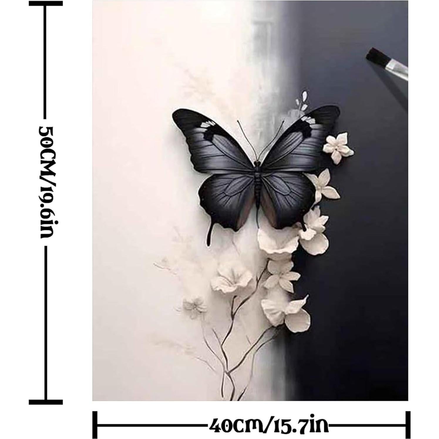 Kit de Pintura por Números Hestarcul Mariposa Adultos 50x40cm