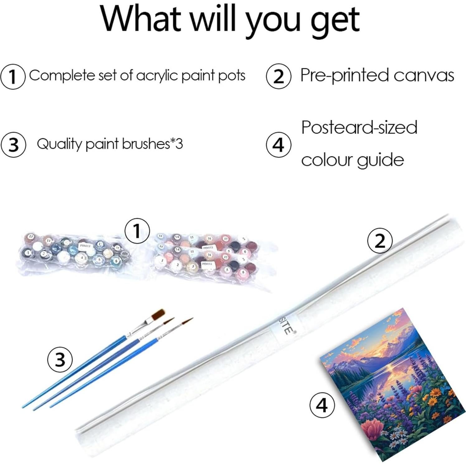 Kit de Pintura por Números Hestarcul Mariposa Adultos 50x40cm