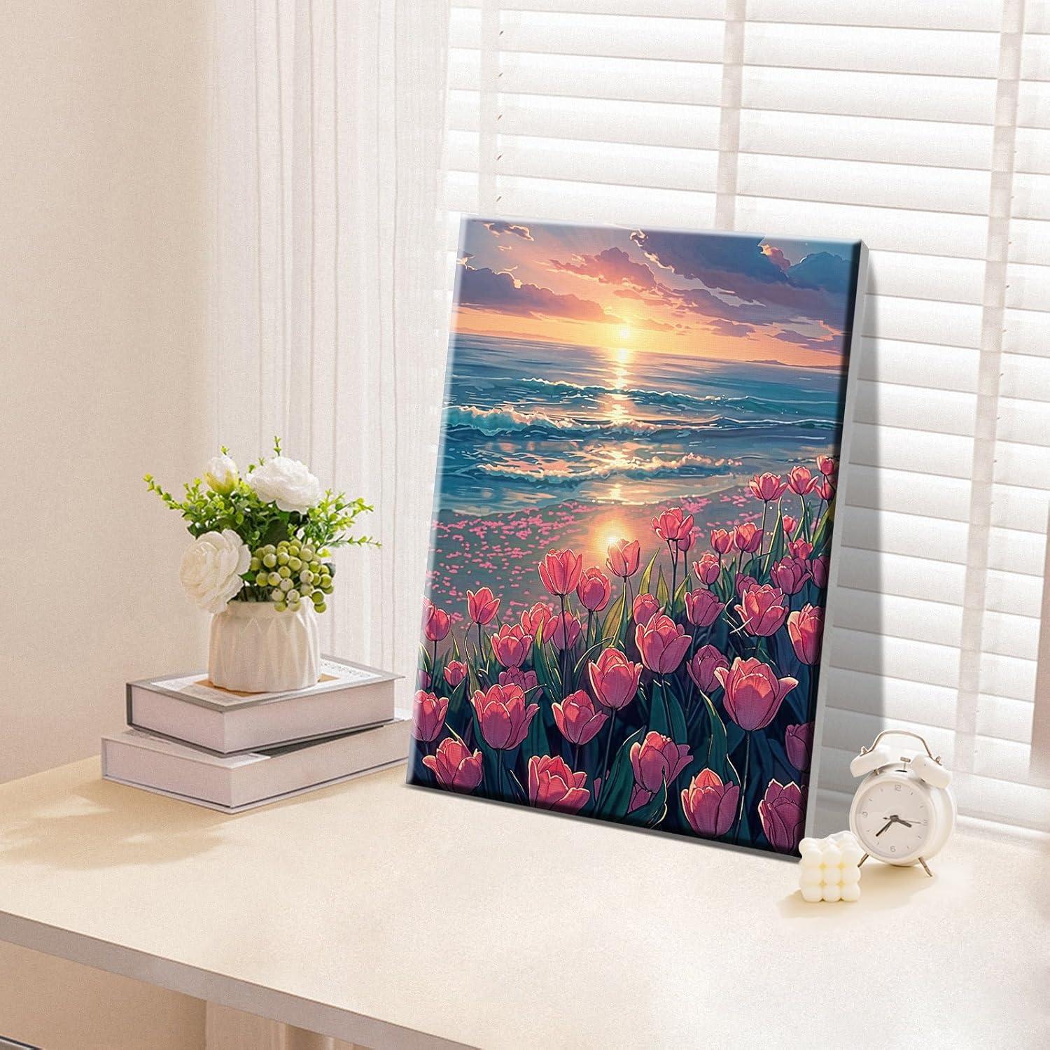 Kit de Pintura por Números ATDMS Tulipanes 30x20 cm