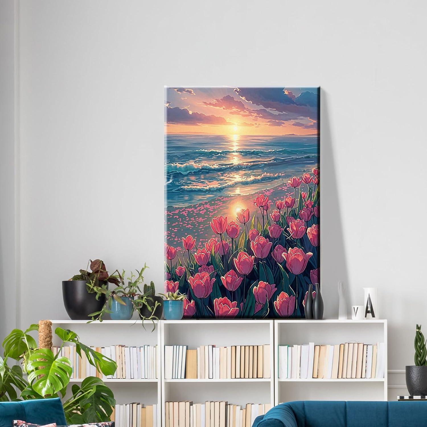 Kit de Pintura por Números ATDMS Tulipanes 30x20 cm