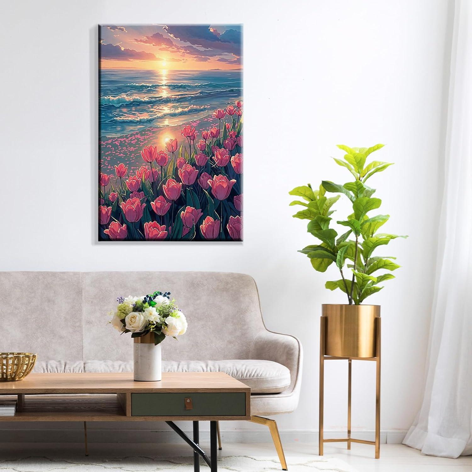 Kit de Pintura por Números ATDMS Tulipanes 30x20 cm