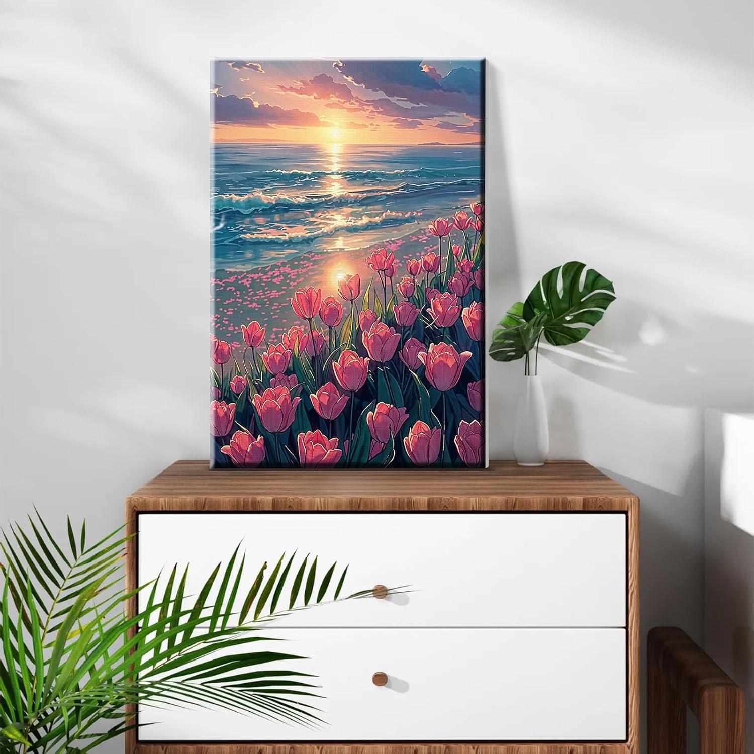 Kit de Pintura por Números ATDMS Tulipanes 30x20 cm