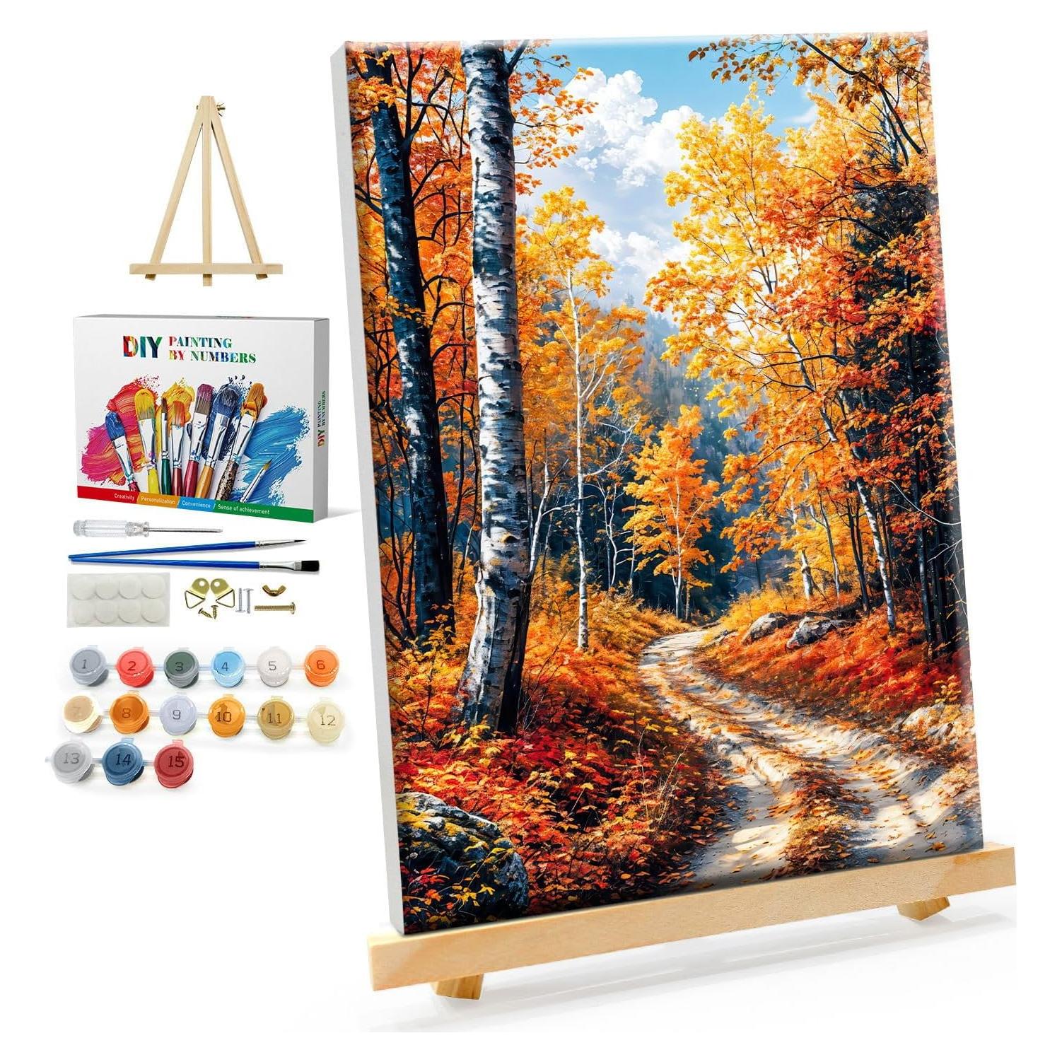 Kit de Pintura por Números YOYA 20x30 cm Otoño en Lienzo