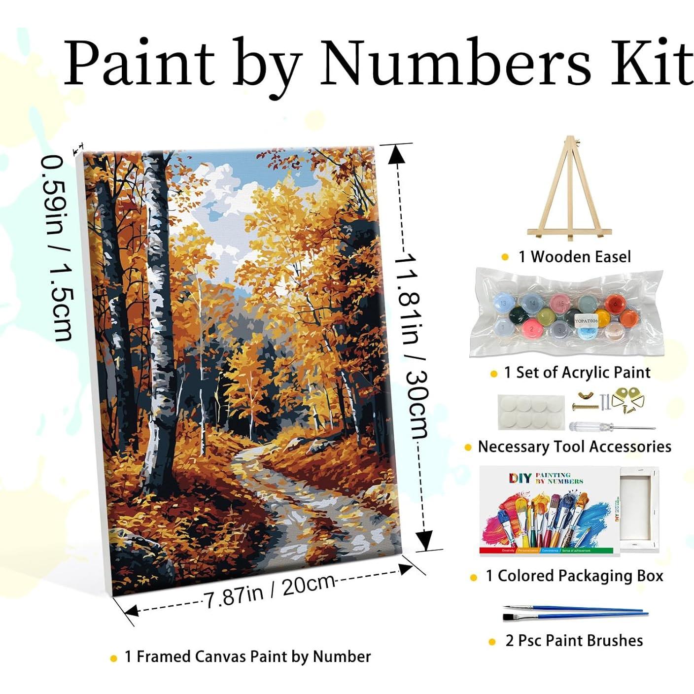 Kit de Pintura por Números YOYA 20x30 cm Otoño en Lienzo