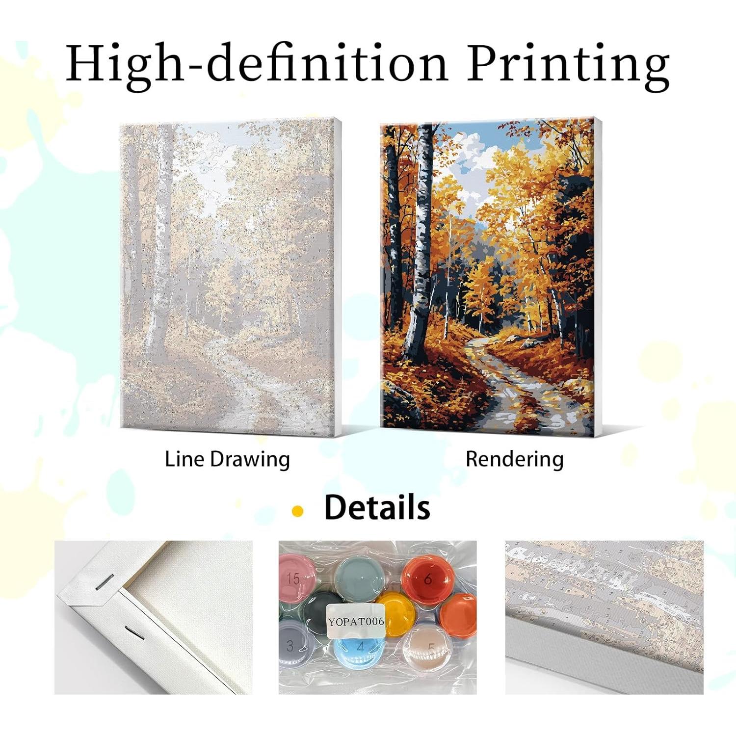 Kit de Pintura por Números YOYA 20x30 cm Otoño en Lienzo