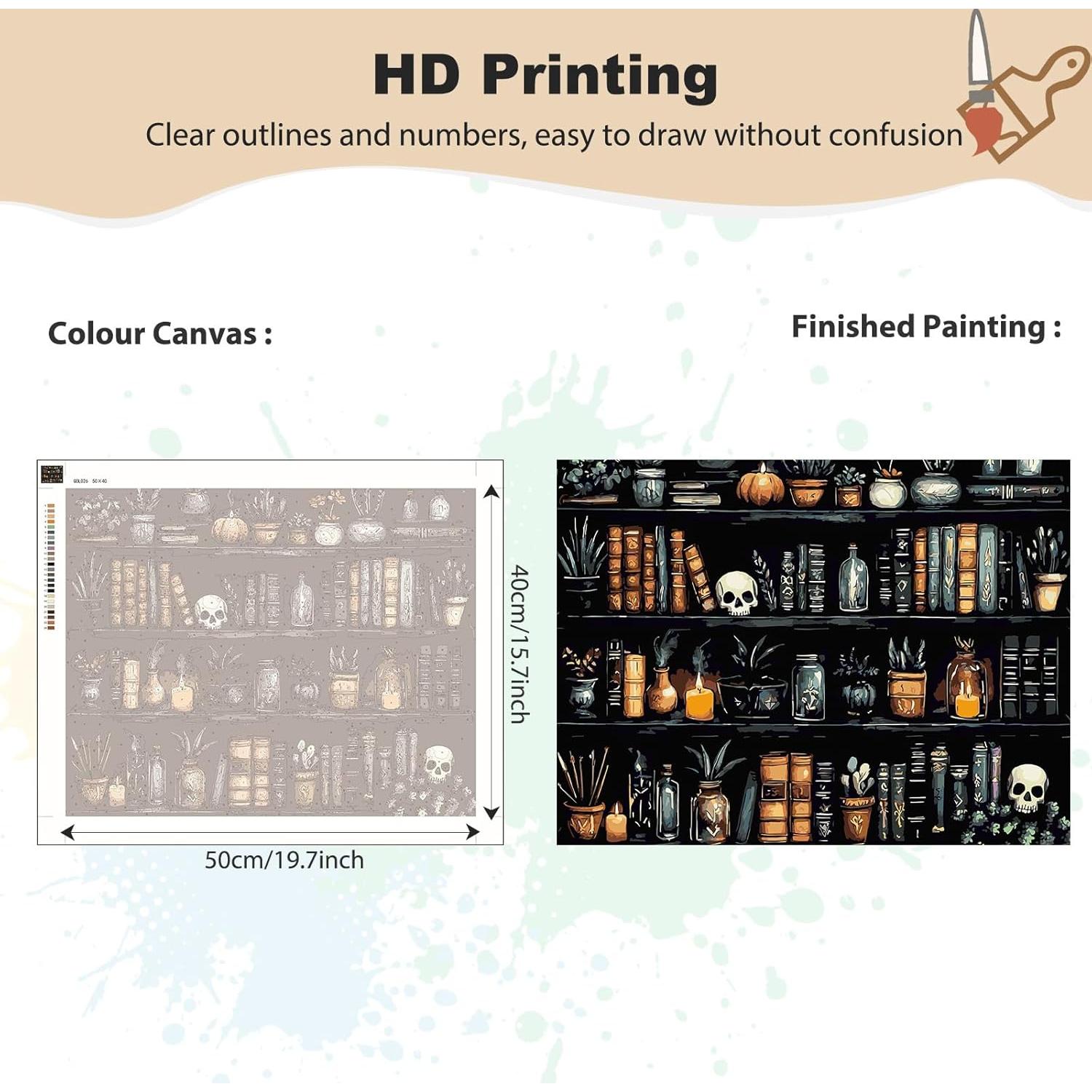 Kit de Pintura por Números EOBROMD Halloween 50x40cm