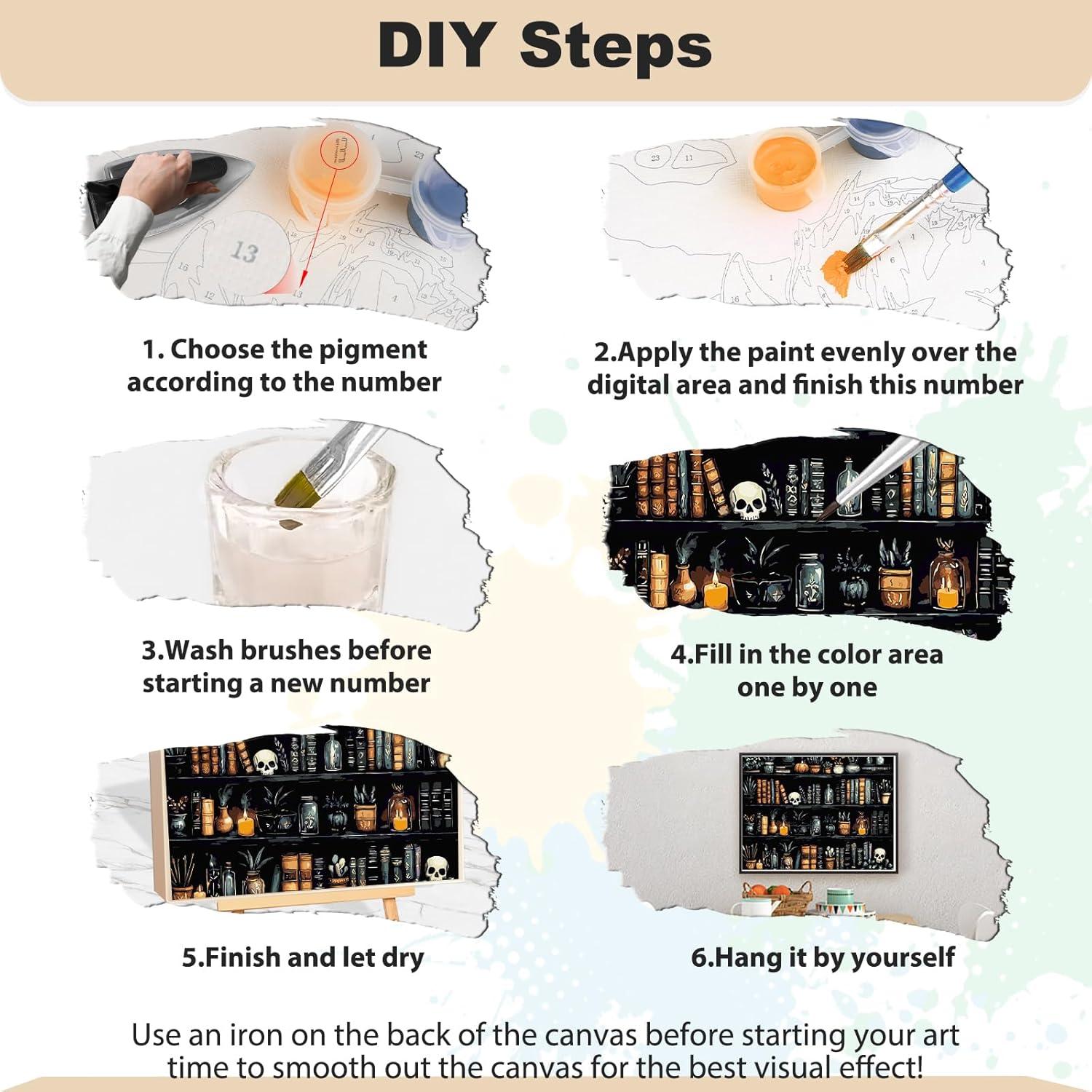 Kit de Pintura por Números EOBROMD Halloween 50x40cm