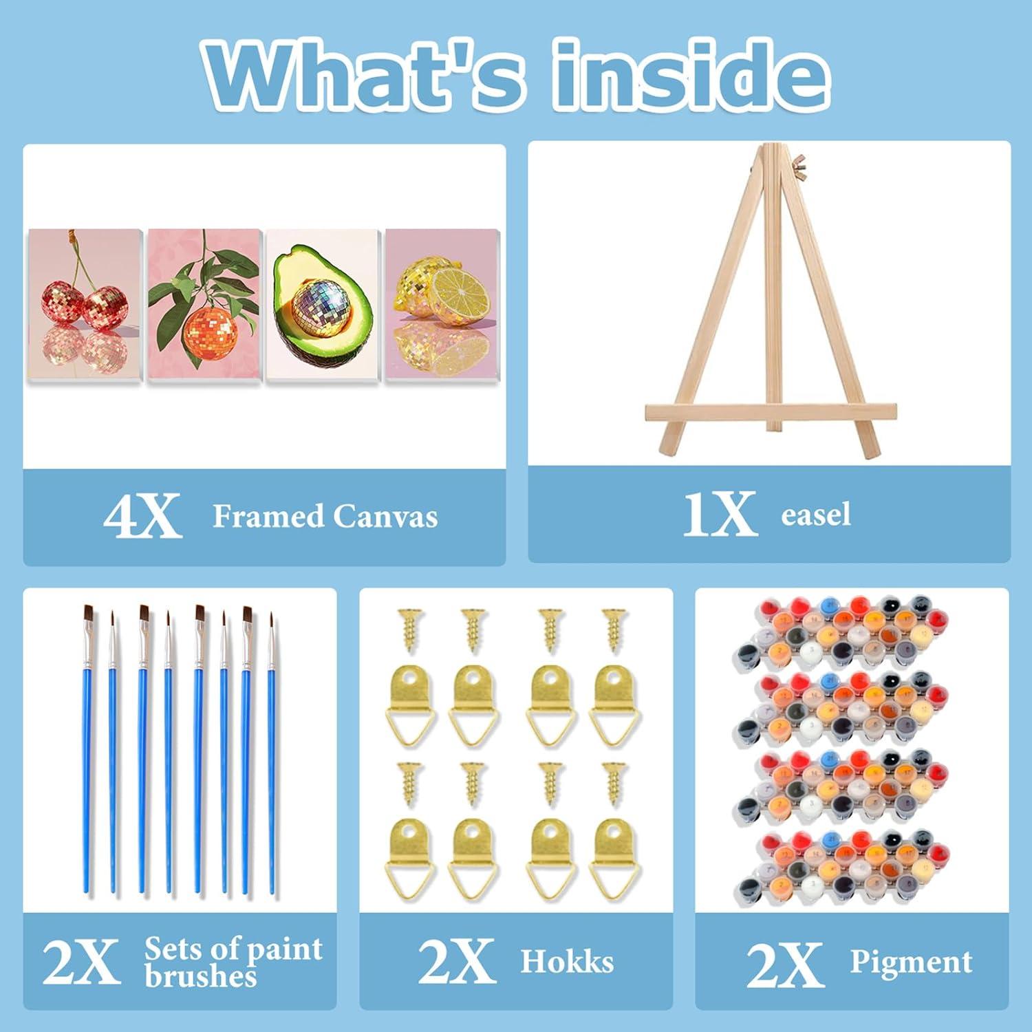 Kit de Pintura por Números hkejoi Disco 20x30 cm para Adultos