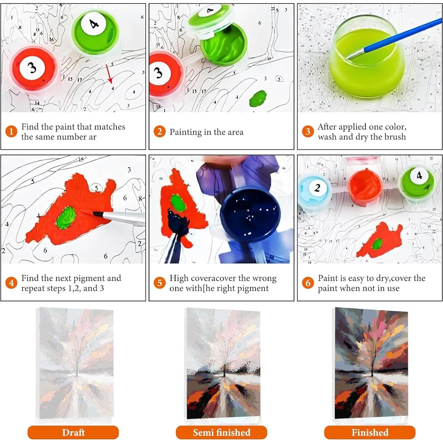 Kit de Pintar por Números stnckic - Árbol de la Vida 40x50 cm