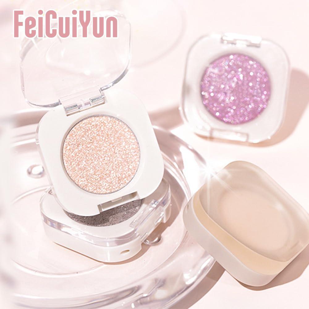 Paleta de Sombra de Ojos FeiCuiYun Brillo Perla Blanco 11 Tonos