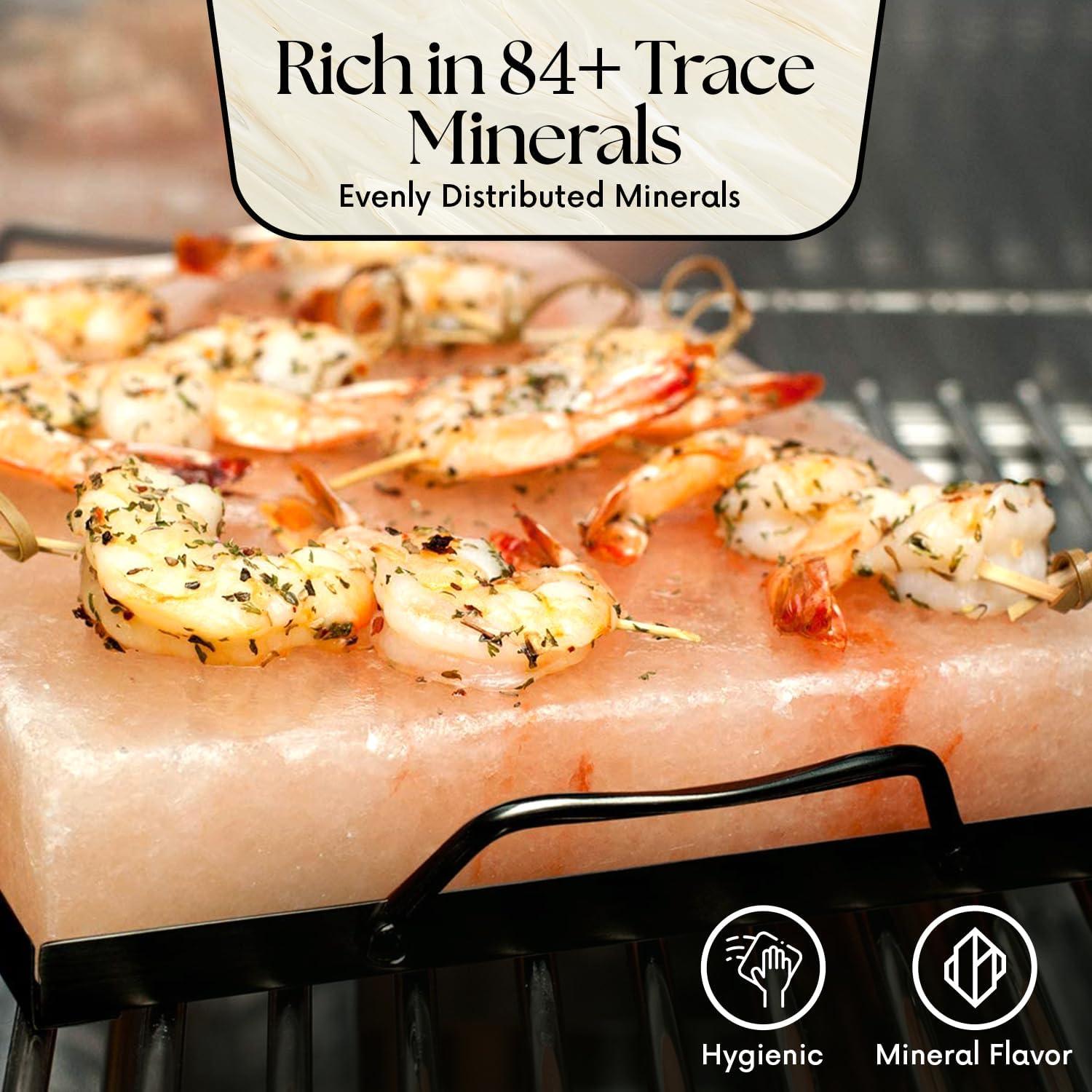 Placa de Cocción de Sal del Himalaya UMAID 30.5x20.3cm con Soporte