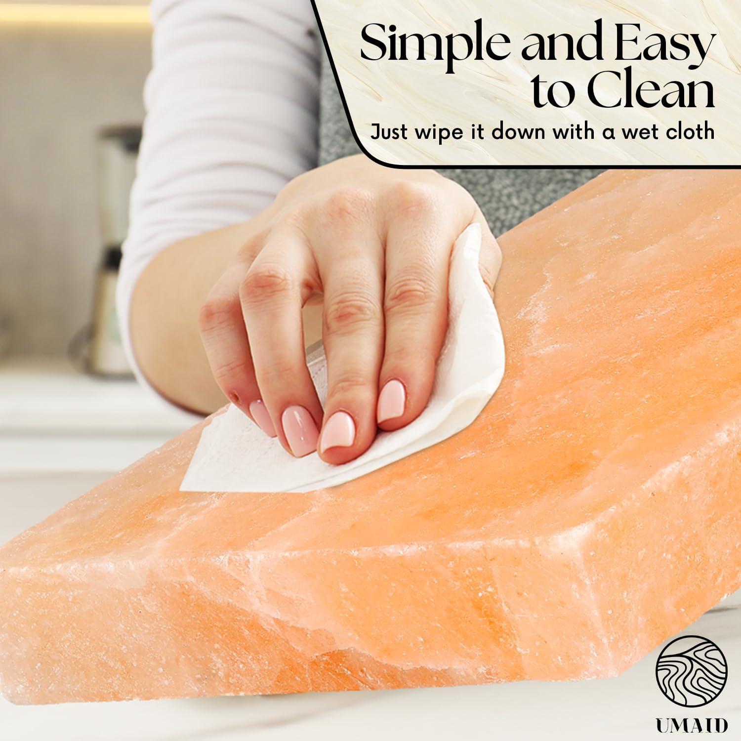 Placa de Cocción de Sal del Himalaya UMAID 30.5x20.3cm con Soporte