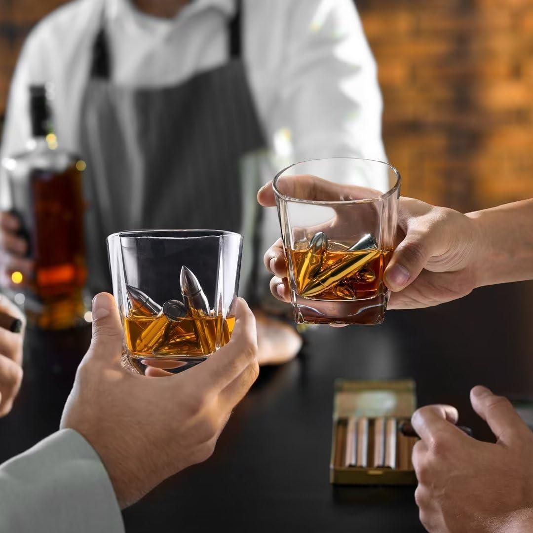 Set de Piedras de Whisky PONPUR - 6 Piezas Acero Inoxidable