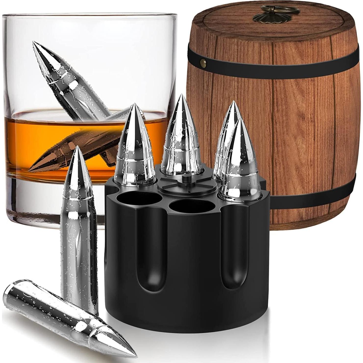 Set de Piedras de Whisky PONPUR - 6 Piezas Acero Inoxidable