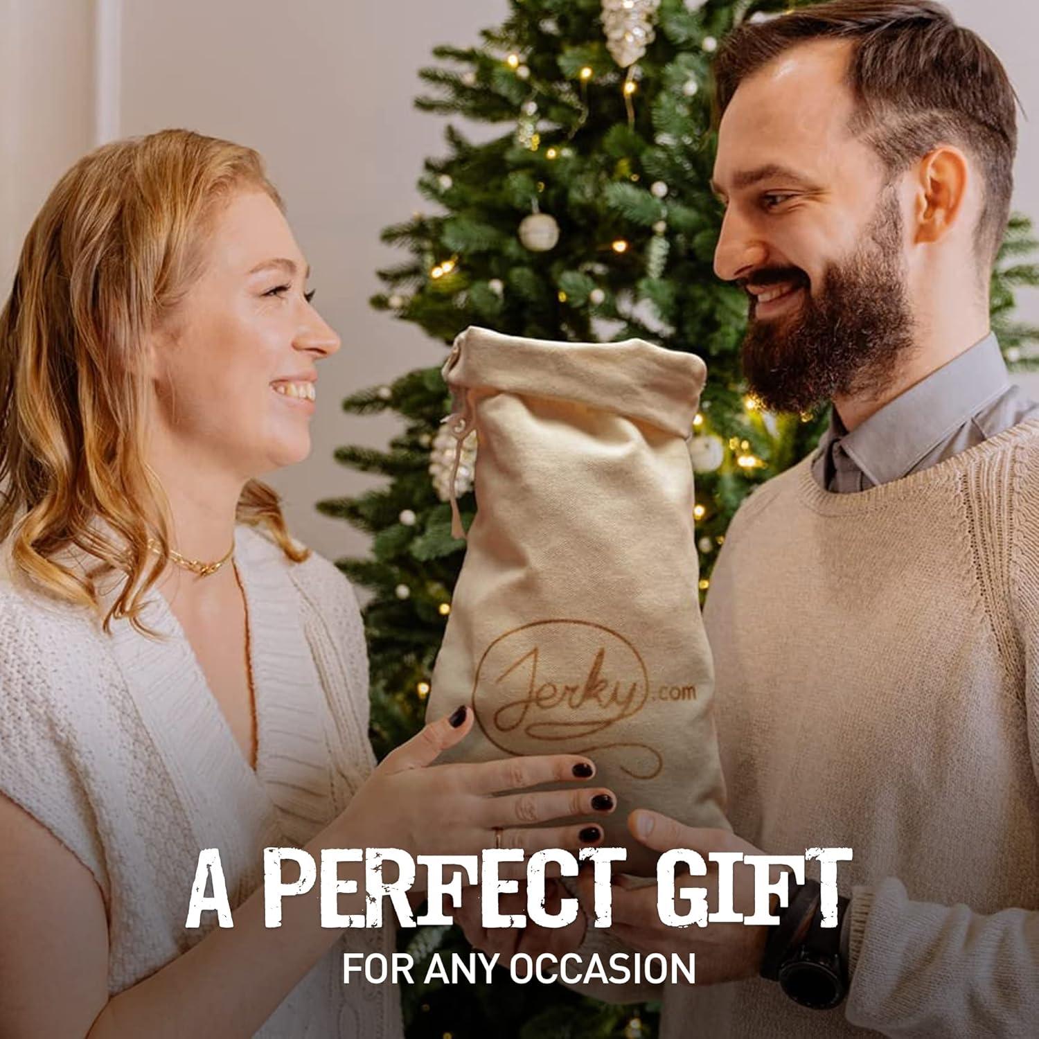 Canasta de Regalo Jerky.com para Hombres - 26 Piezas de Snacks Altos en Proteínas