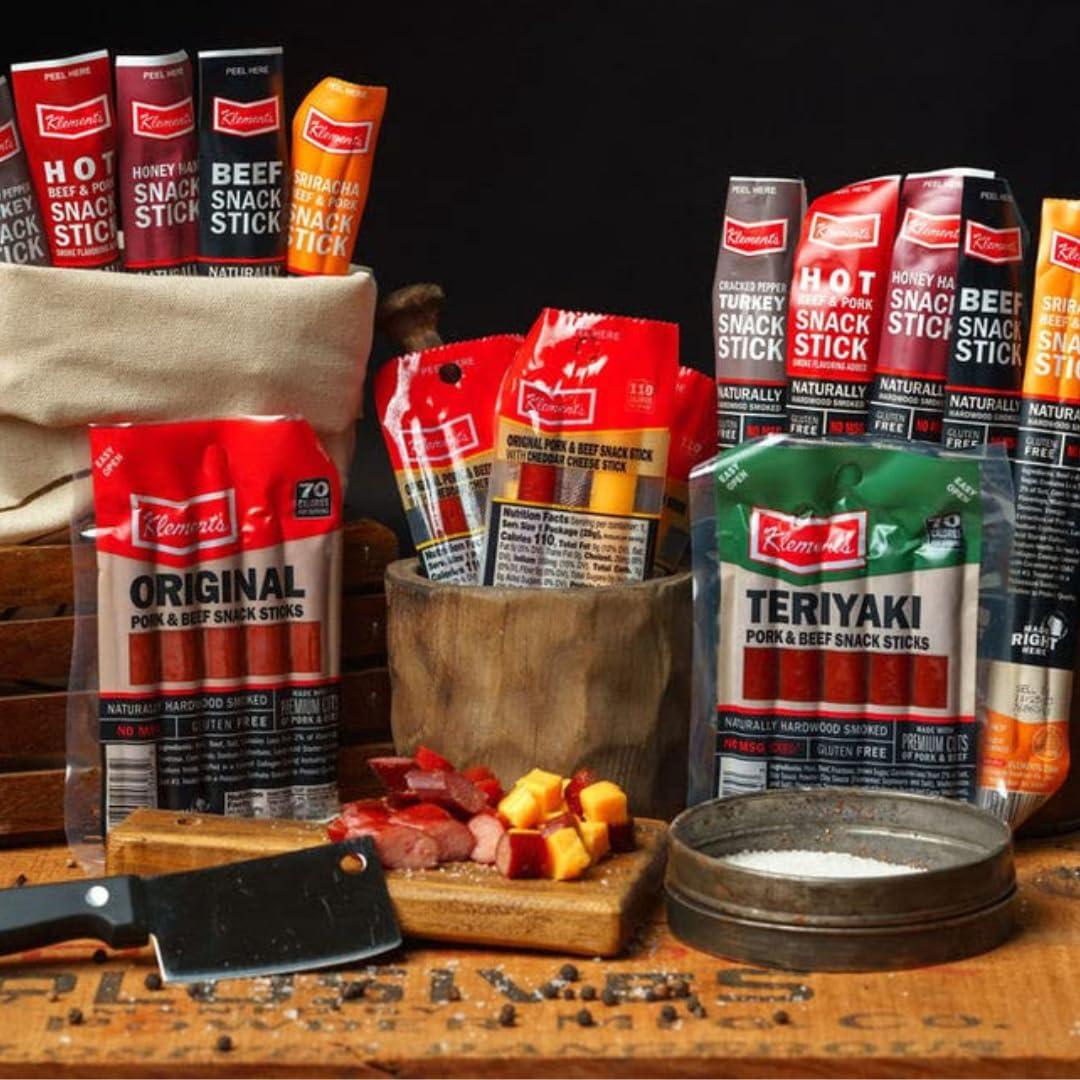 Canasta de Regalo Jerky.com para Hombres - 26 Piezas de Snacks Altos en Proteínas