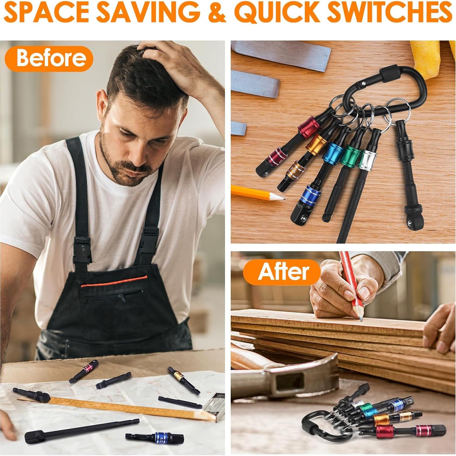 Soporte de Puntas Magnético EVERSEE - 12 Piezas, Aluminio