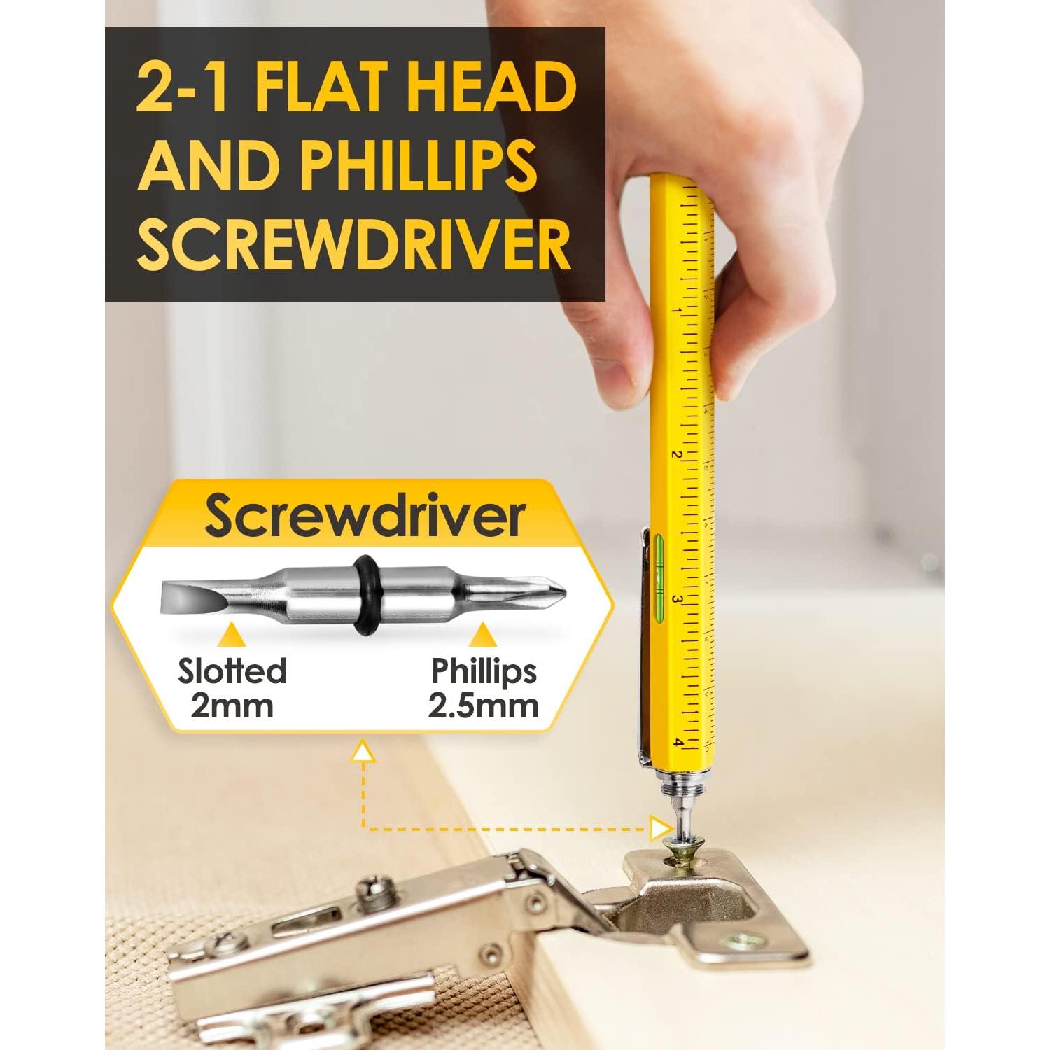 Bolígrafo Multiherramienta HANPURE 6 en 1 Amarillo - Regalo Ideal