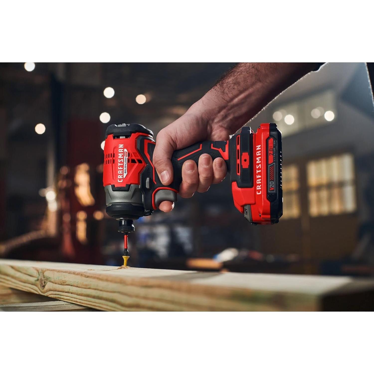 Taladro y Destornillador Inalámbrico CRAFTSMAN V20 Kit 2 Herramientas