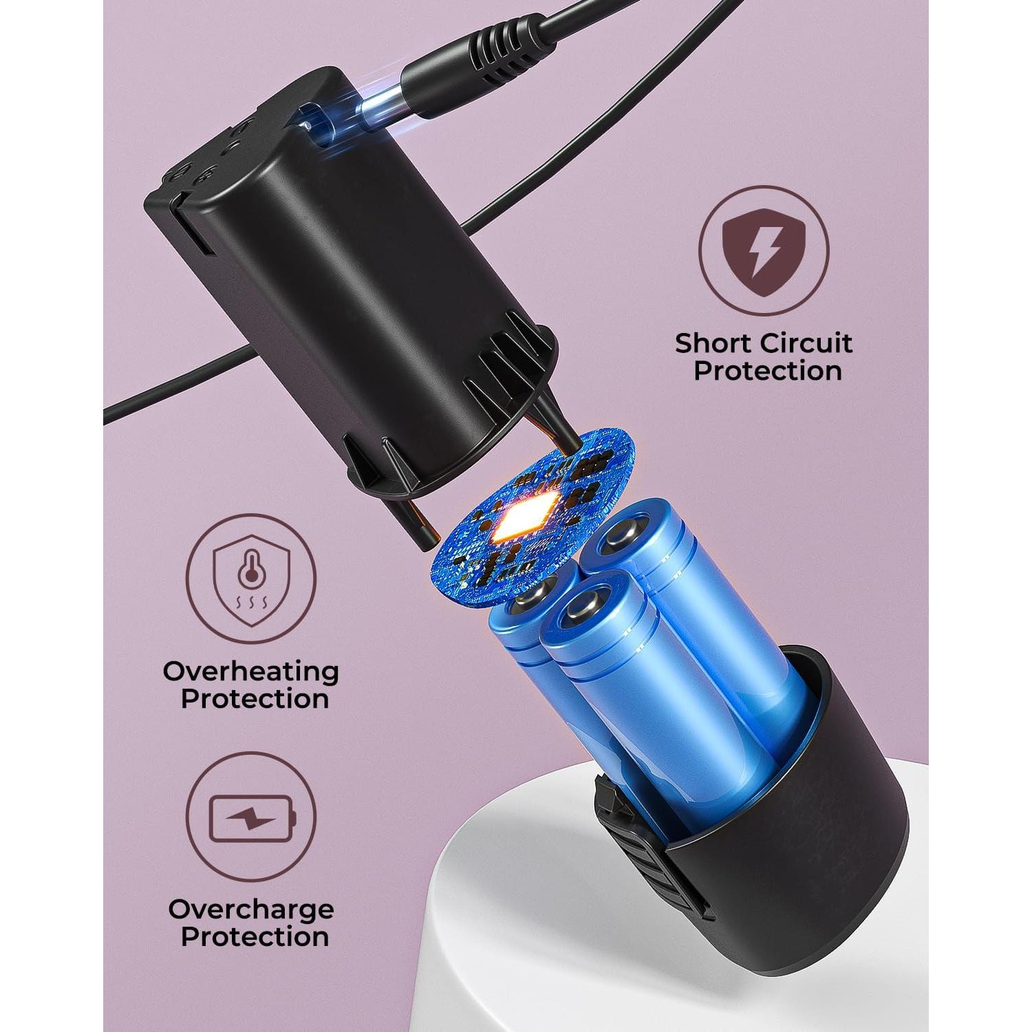 Taladro Inalámbrico VIWKO Rosa 12V con 42 Accesorios