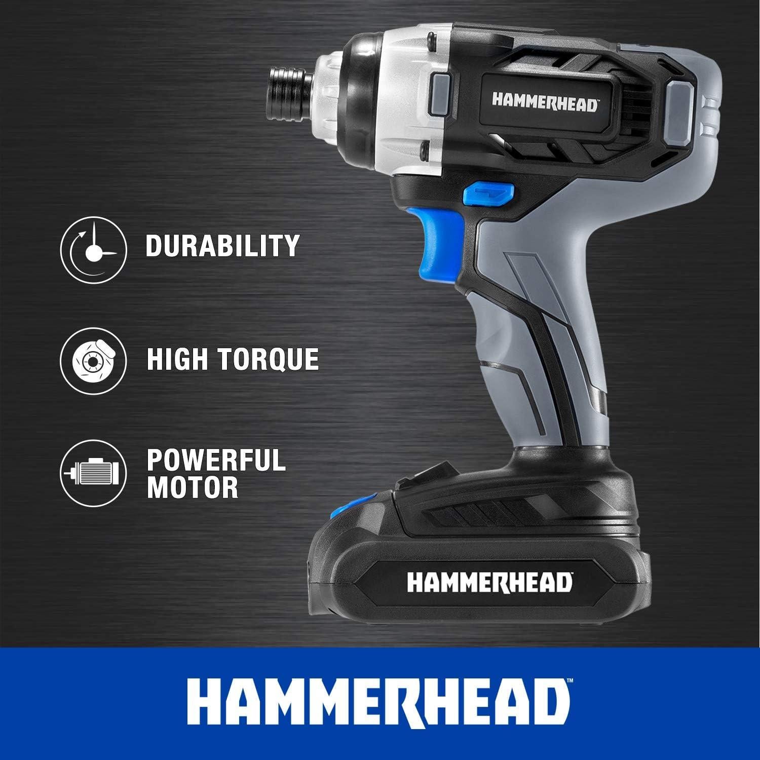 Kit de Herramientas Inalámbricas Hammerhead 20V: Taladro y Destornillador