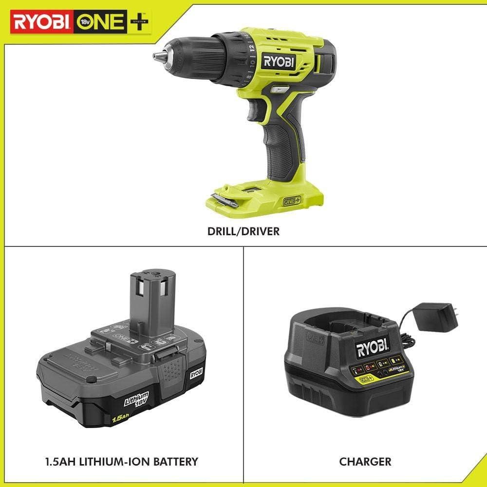 Taladro Atornillador Inalámbrico Ryobi P215K 18V 1.5Ah