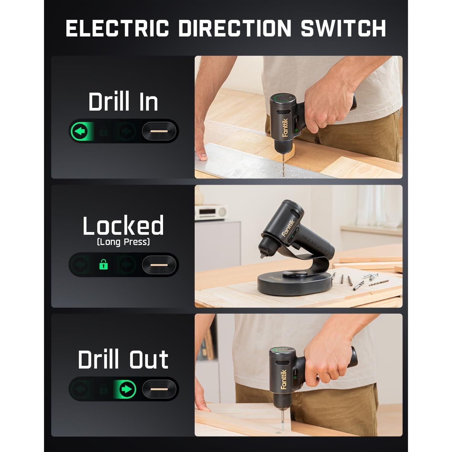 Taladro Inalámbrico Fanttik K2 Ultra 30N.m 1250RPM 2.5Ah