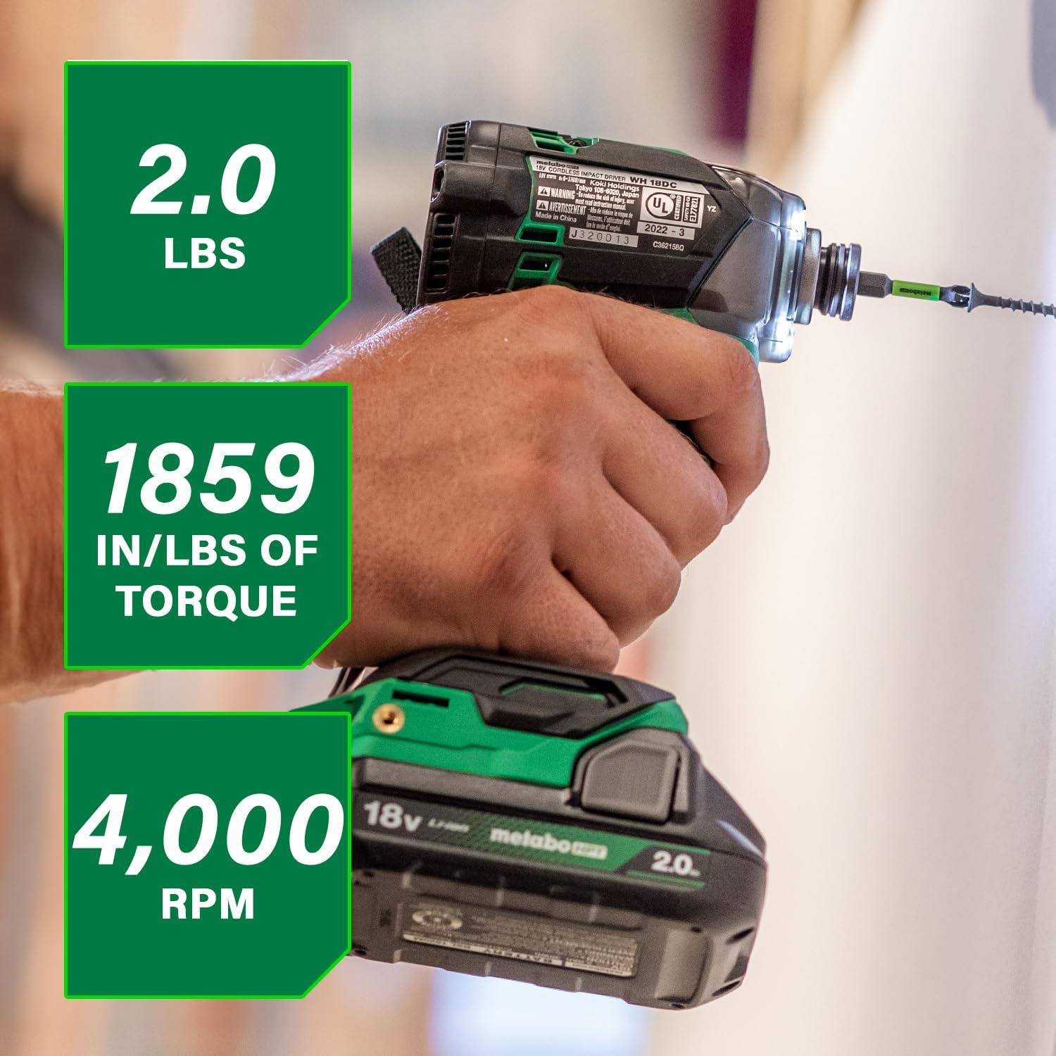 Destornillador de Impacto Inalámbrico Metabo HPT 18V WH18DC