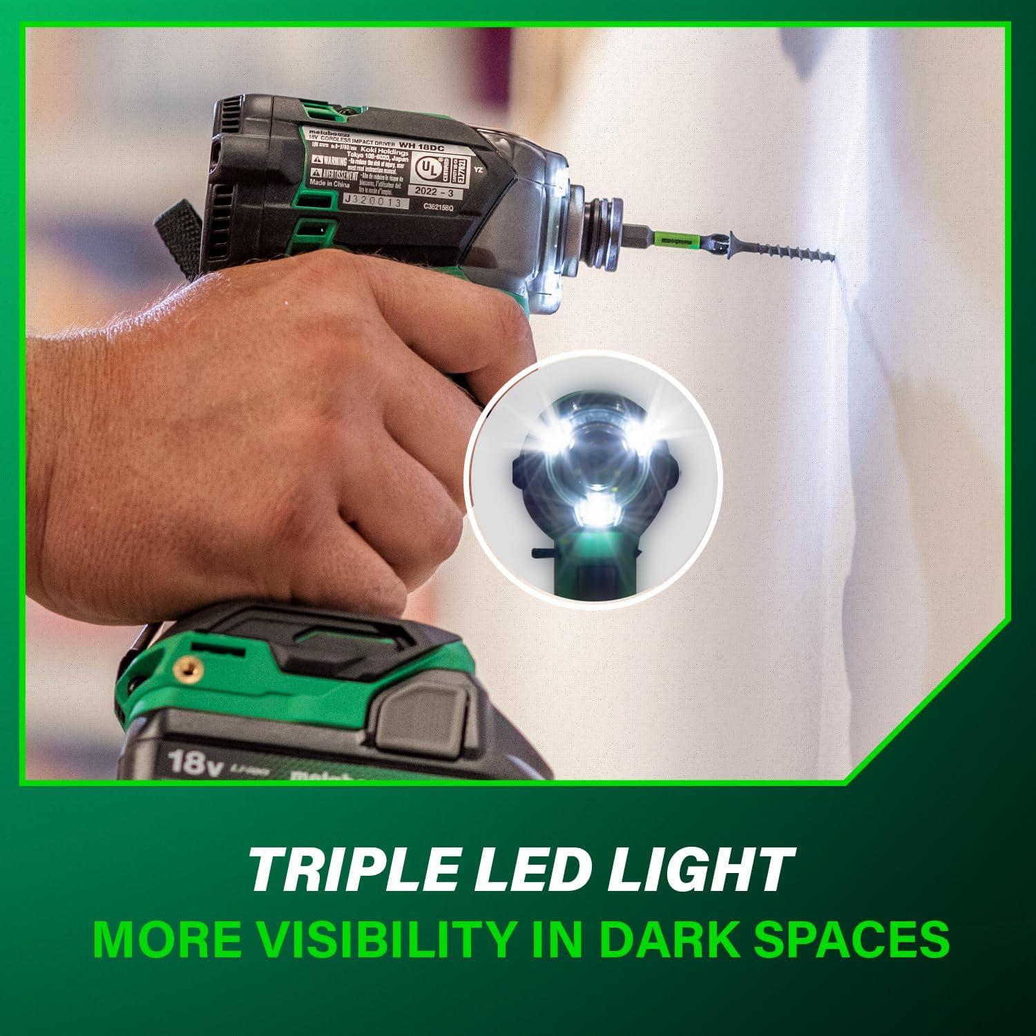 Destornillador de Impacto Inalámbrico Metabo HPT 18V WH18DC