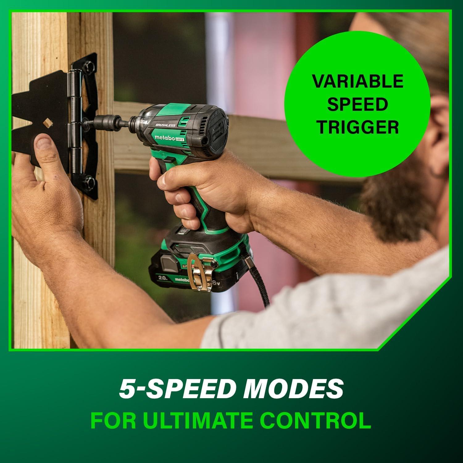 Destornillador de Impacto Inalámbrico Metabo HPT 18V WH18DC