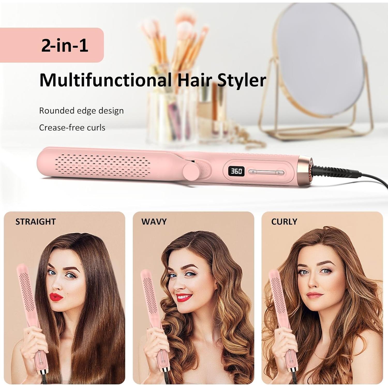 Rizador Automático HITTIONA 1 Pulgada 12 Temperaturas Rosa