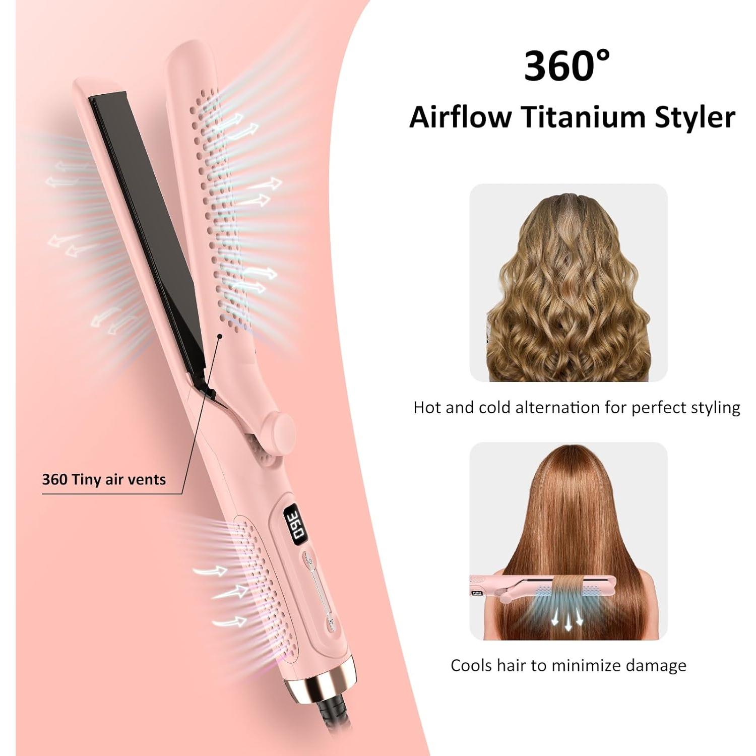 Rizador Automático HITTIONA 1 Pulgada 12 Temperaturas Rosa