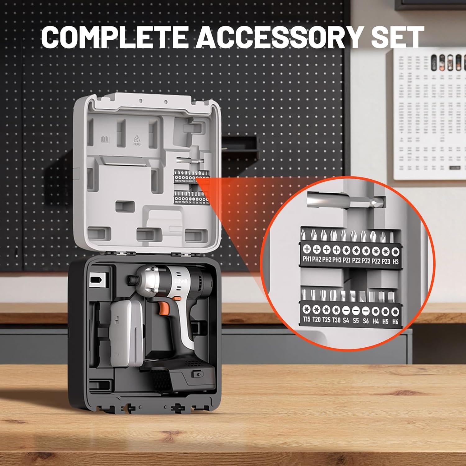 Destornillador de Impacto Inalámbrico Litheli U20 20V 1593 Nm