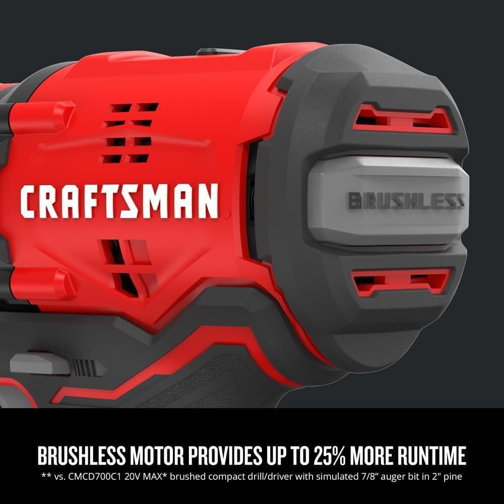 Taladro Atornillador Inalámbrico CRAFTSMAN V20 1/2" 350W