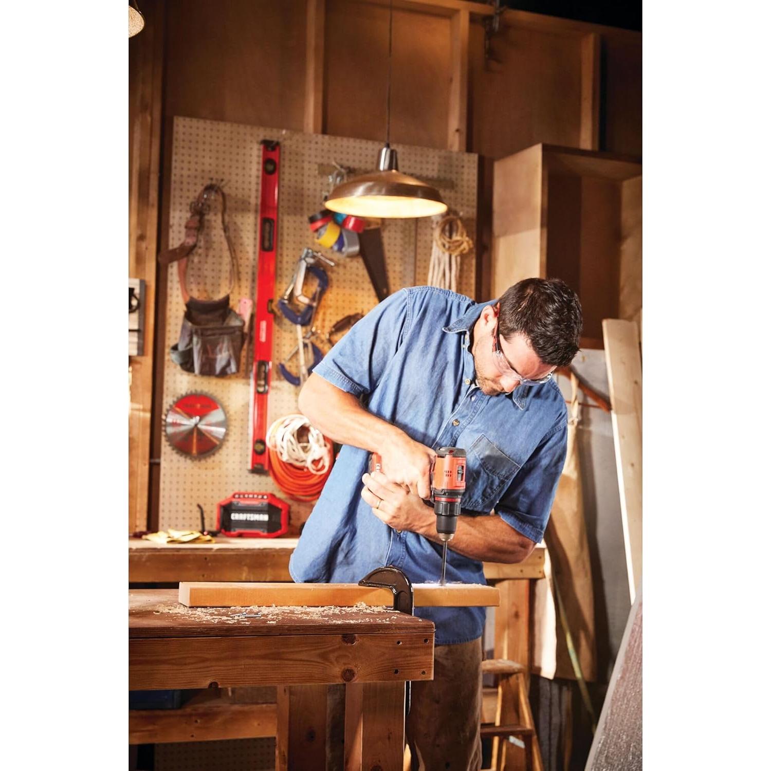 Taladro Atornillador Inalámbrico CRAFTSMAN V20 1/2" 350W