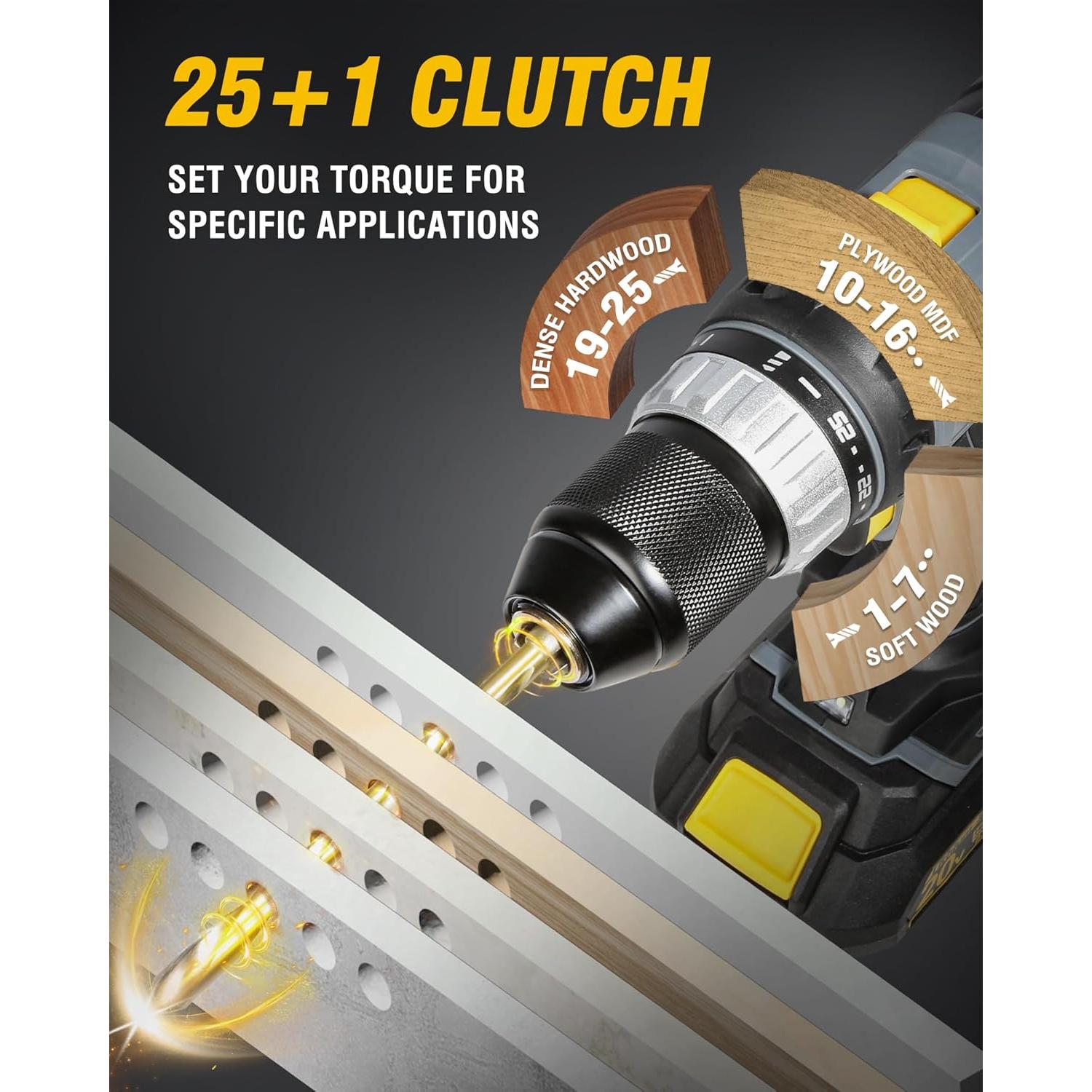 Taladro Inalámbrico RIDA 20V 2.0Ah con Accesorios 25 Piezas