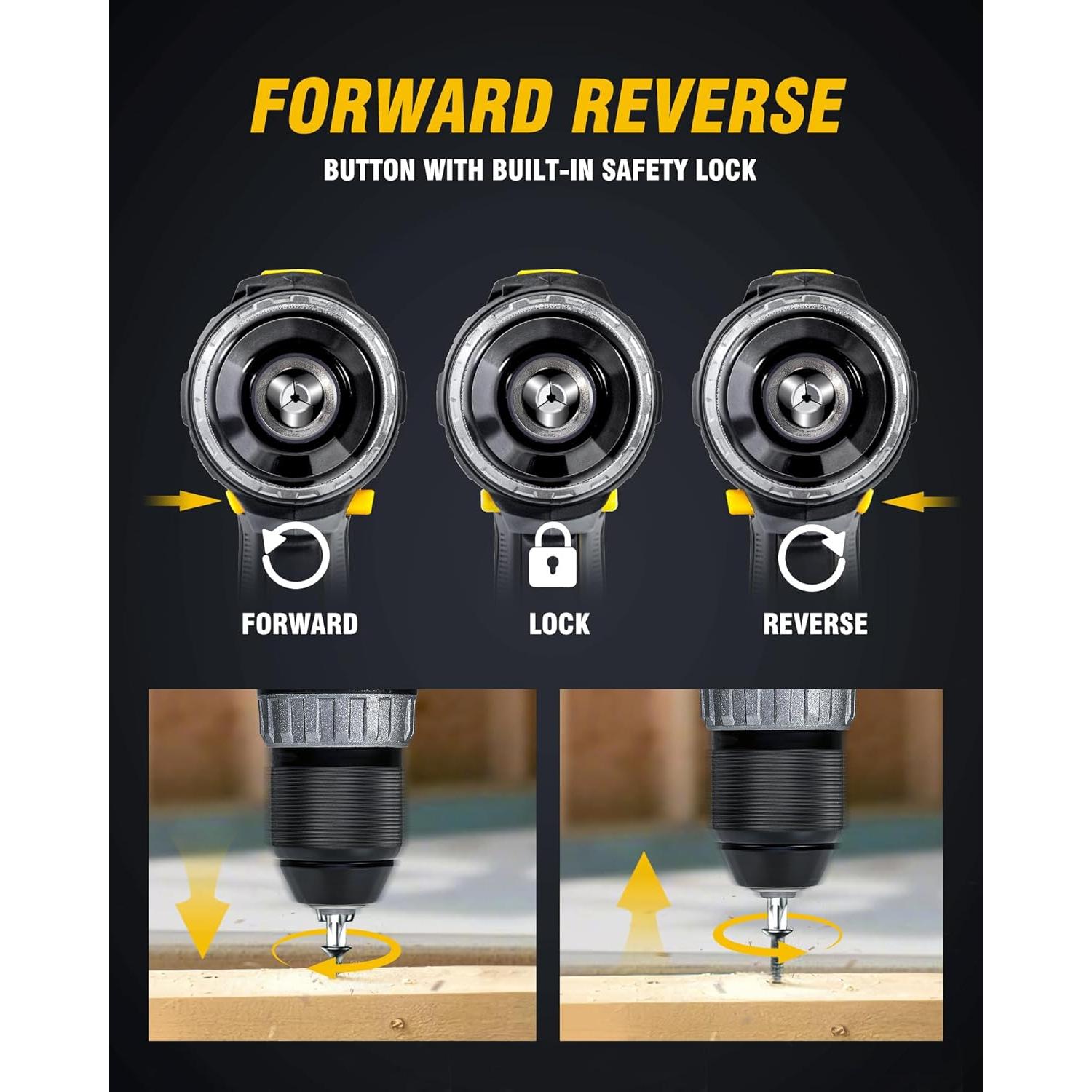 Taladro Inalámbrico RIDA 20V 2.0Ah con Accesorios 25 Piezas